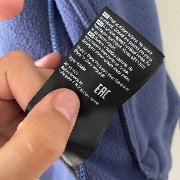 KARI TRAA Ane Fleece Vest White Blue Block Size Small - Picture 6 of 8